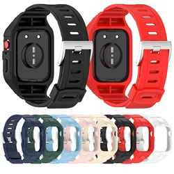 Protector Case+Strap for Huawei Watch Fit 3 Silicone Sports Bracelet Correa Smartwatch Watchband For Huawei Fit3 Accessories