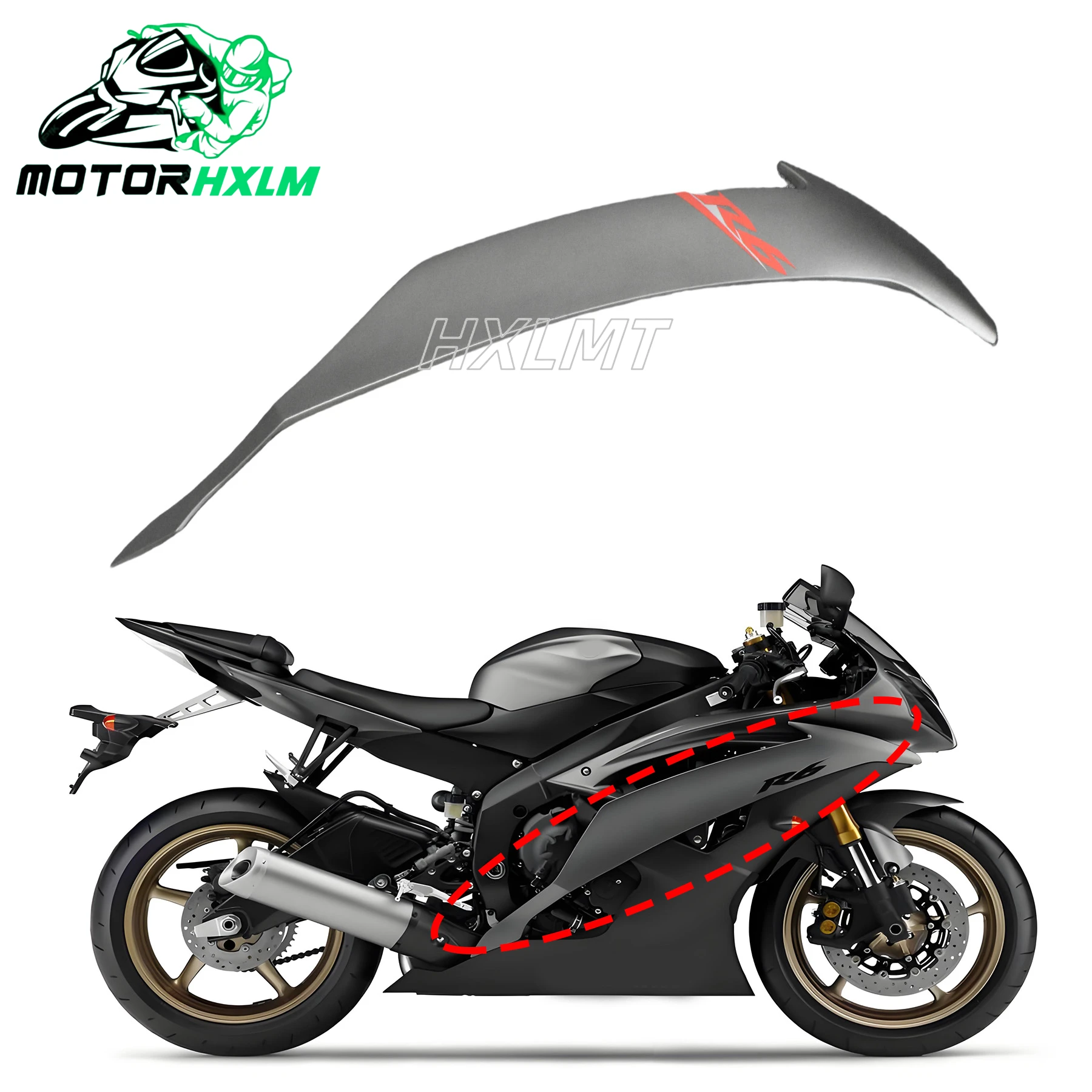 

Motorcycle Accessories Black Air Duct Side Cover Plastic Panel Fairing Cowl Fit for Yamaha YZF-R6 YZF R6 2008-2016 08 16