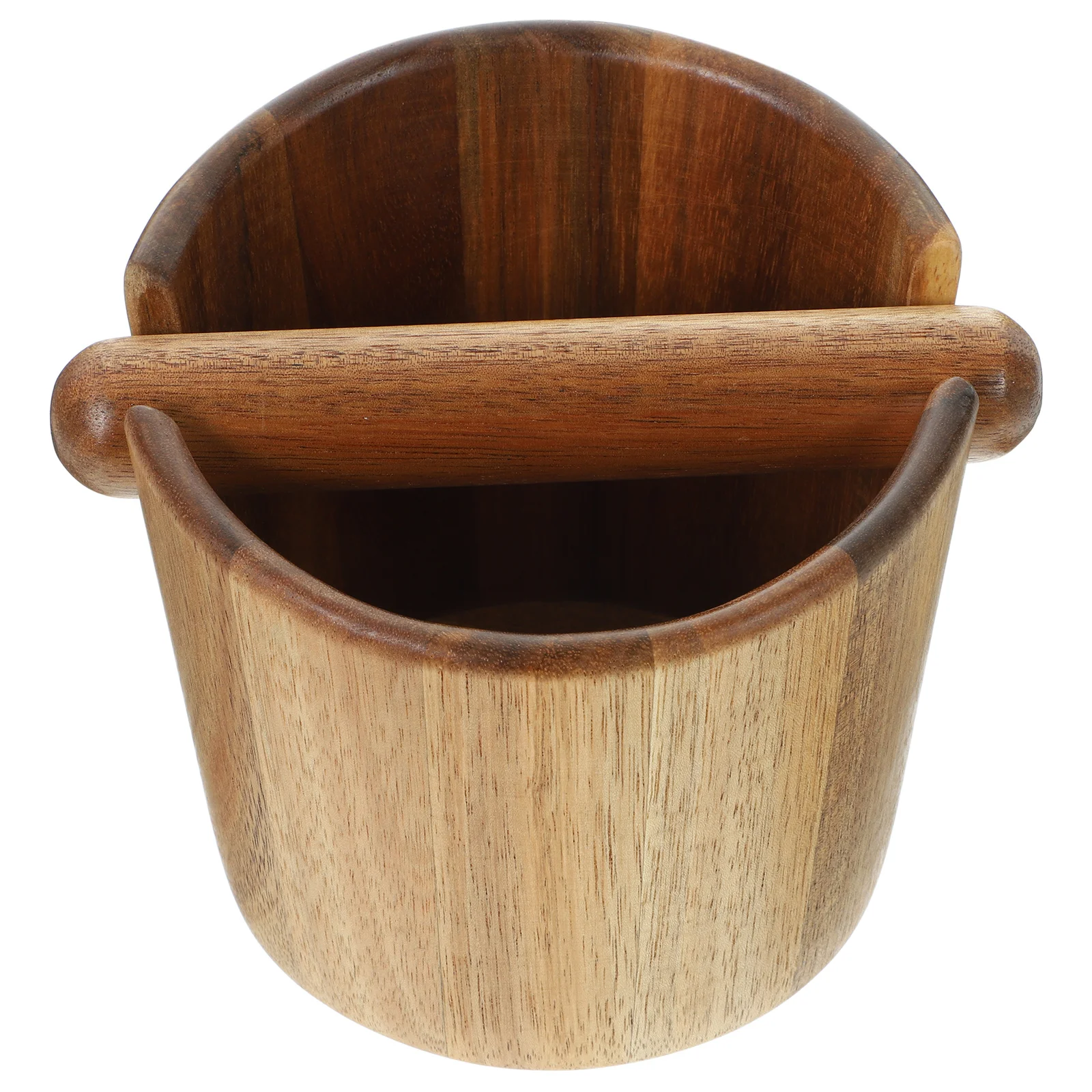 

Coffee Knock Box Wood Large Capacity Espresso Grounds Dump Bin for Coffee Machine Station Accessories Compost Container