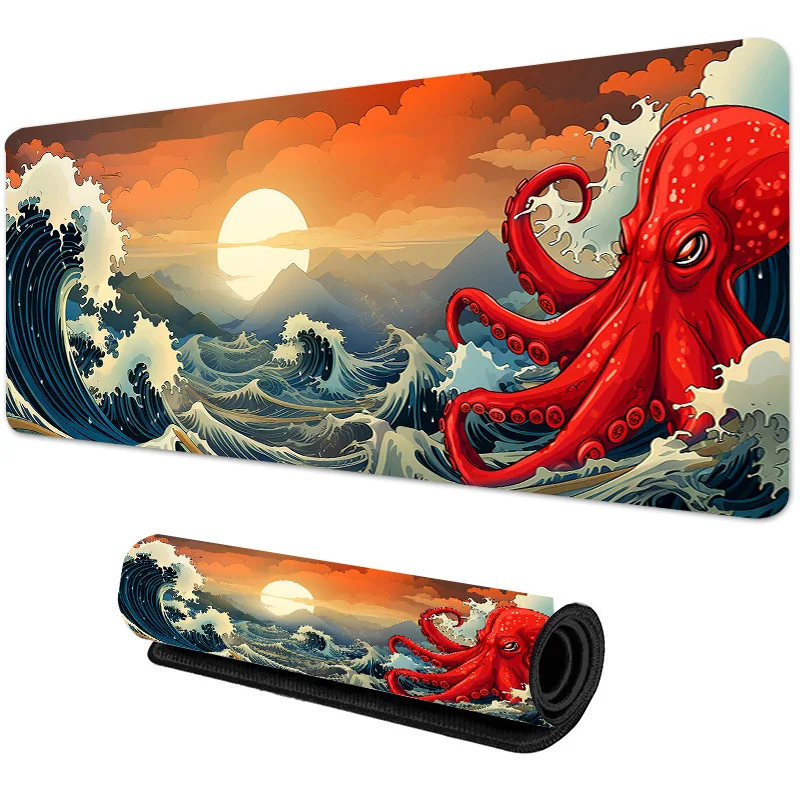 Large Pc Mouse pad Japanese Style 700x300mm MousePad Speed Sea Wave Desk Mat Gamer Mouse Mat Keyboard Mat Mouse Pads for Gaming