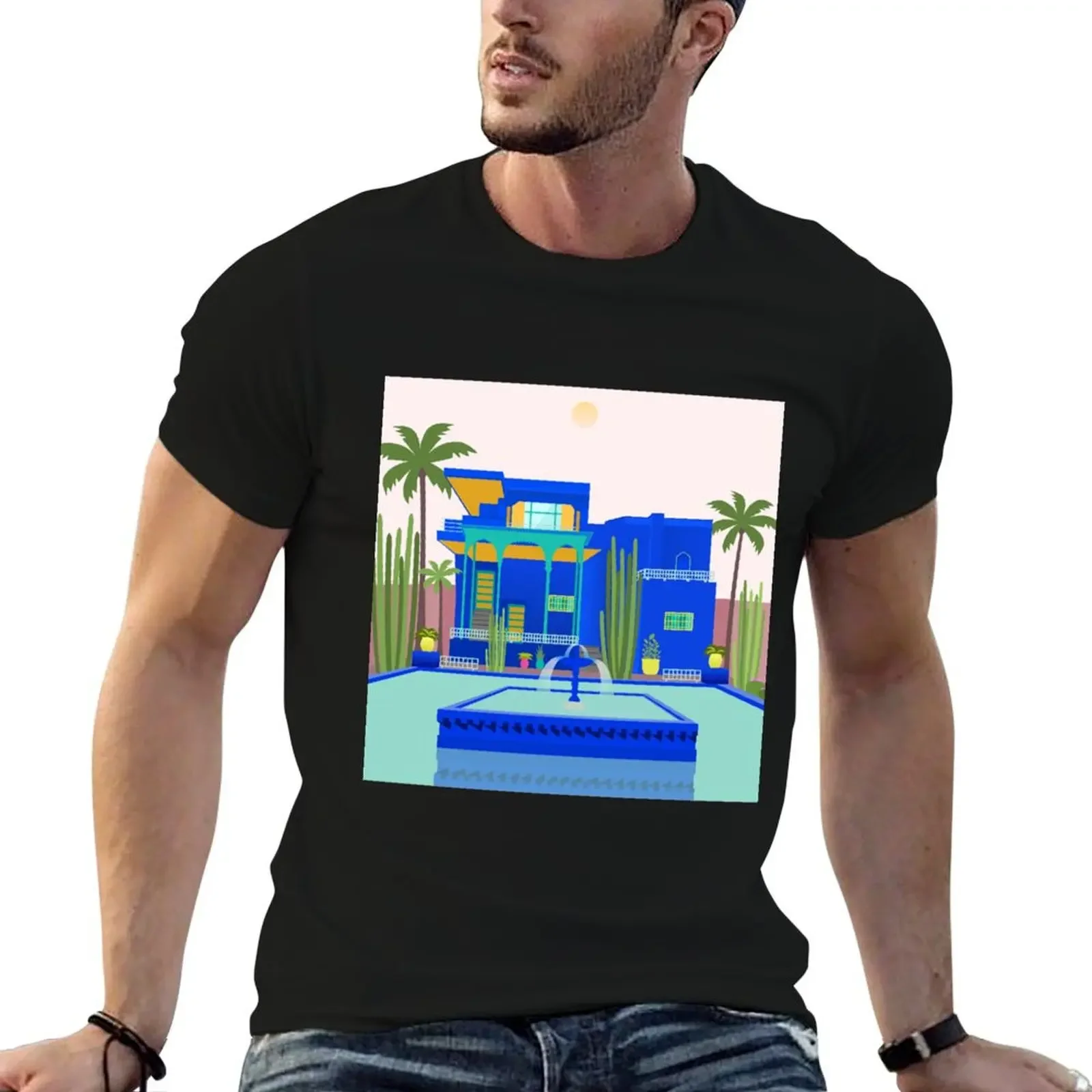 Jardin Majorelle T-Shirt vintage graphic tee vintage anime shirt Men's t-shirt