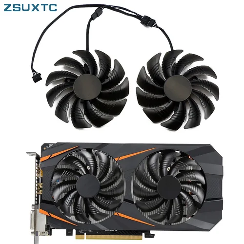 T T T 129215 Ventilador para tarjeta gráfica SU 88mm GPU Cooler para tarjetas REDEON AORUS RX 480 470 580 570 GIGABYTE RX570 RX580 AORUS como reemplazo