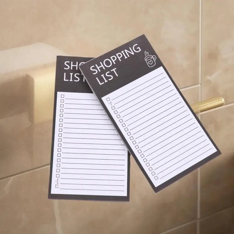 Magnetic Memo Pad Fridge Message Board, Portable Tearable Notepad Paper Planner Shopping List for Home Office School, 14x7.5cm