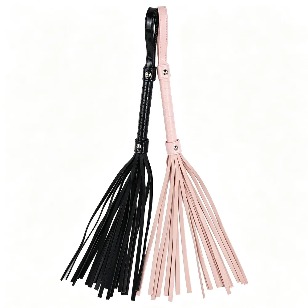 High Quality Pu Leather Pimp Whip Racing Riding Crop Party Flogger Hand Cuffs Queen Black Horse Riding Whip Adult Sexy Horsewhip 4