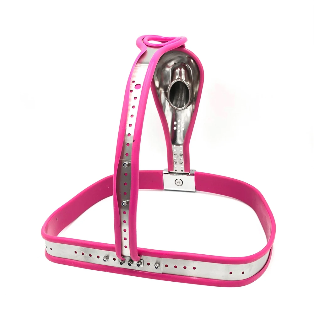 Stainless Steel Chastity Belt for Men Chastity Cage Pants with Removable Plug Restraint Cock Cage Device Sex Toys for Adult