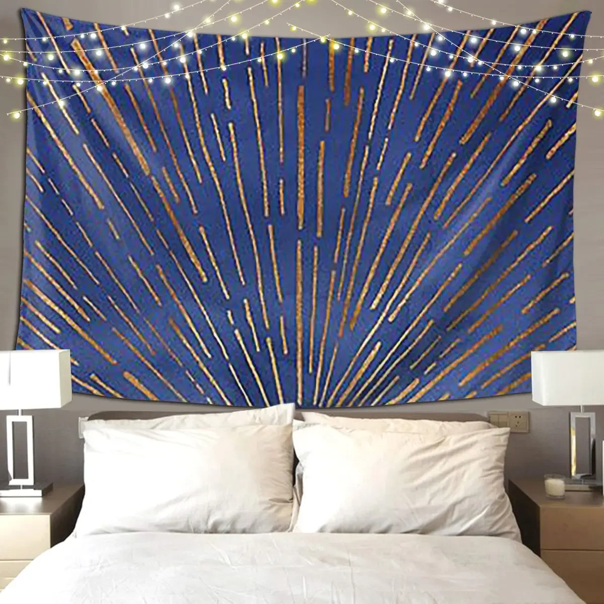 

Indigo Sun Tapestry Hippie Wall Hanging Aesthetic Home Decor Tapestries for Living Room Bedroom Dorm Room