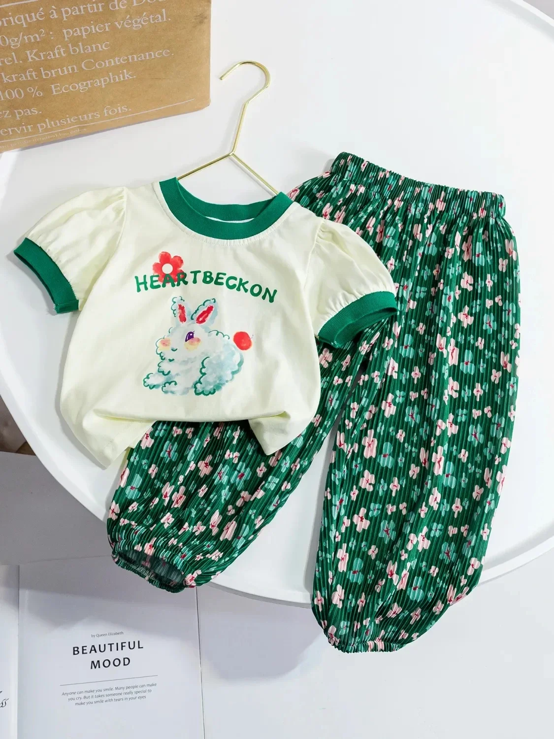 Fashion Children Girl Sets Summer New Kids Solid Casual Lace Sportswear Shorts Sleeved Tops+Shorts 2Pcs Sets Kids Girl Suit image 2