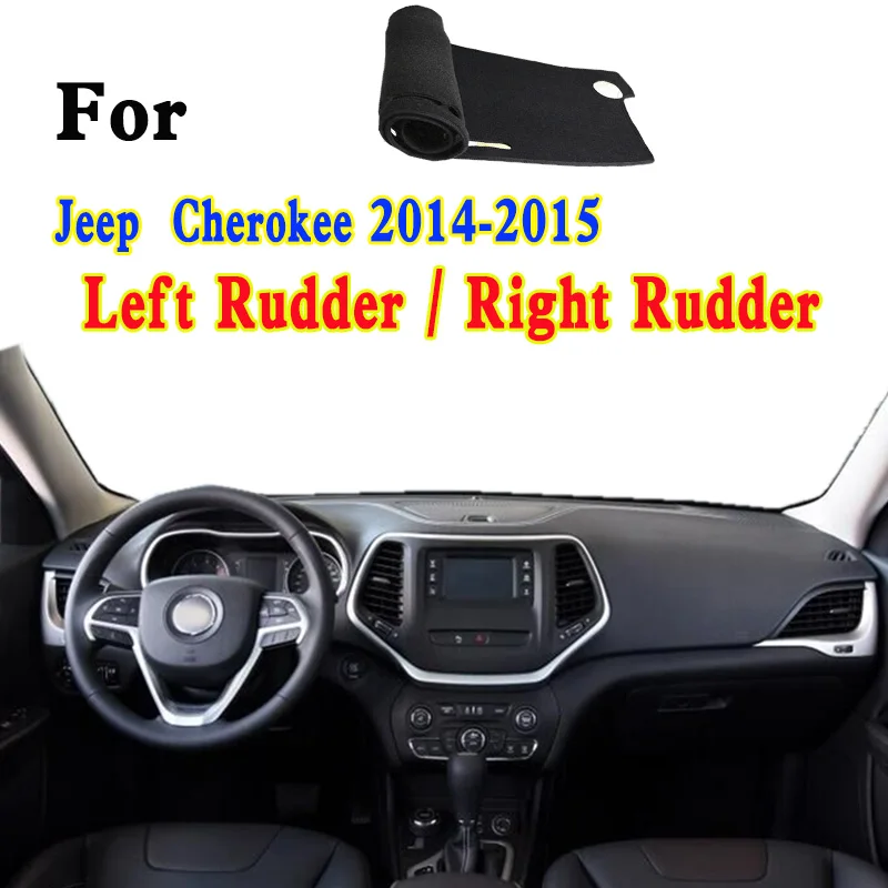 

For Jeep Cherokee 2014-2015 Car-Styling Dashmat Dashboard Cover Instrument Panel Insulation Sunscreen Protective Pad