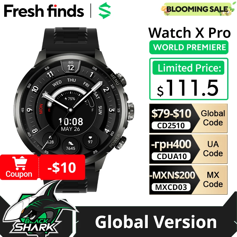 [Estreia mundial] Versão global Black Shark Smart Watch X Pro 1,75 