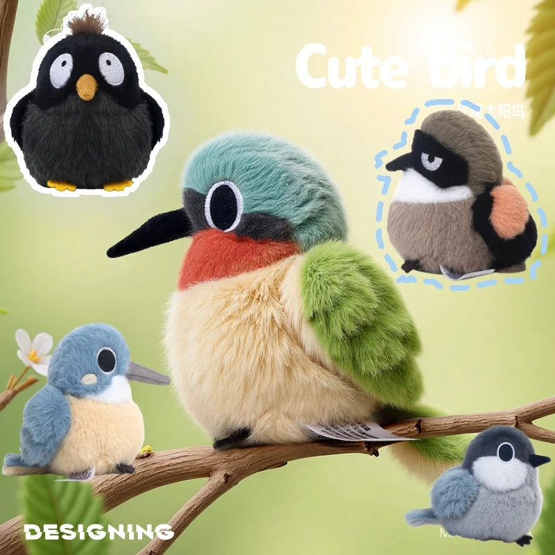 Mini 11 cm Kingfisher, Parrow a coda di forchetta Sunbird Myna giocattoli di peluche farcito soffice uccello carino bambola morbida compleanno regali di Natale per i bambini