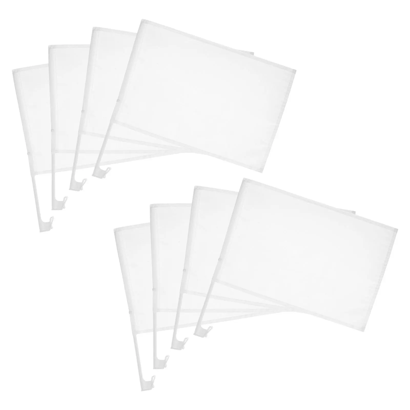 

8Pcs Paintable Blank Car Flags White Solid Vehicle Flags with Pole for Customizable Parade Racing School Event Celebrations