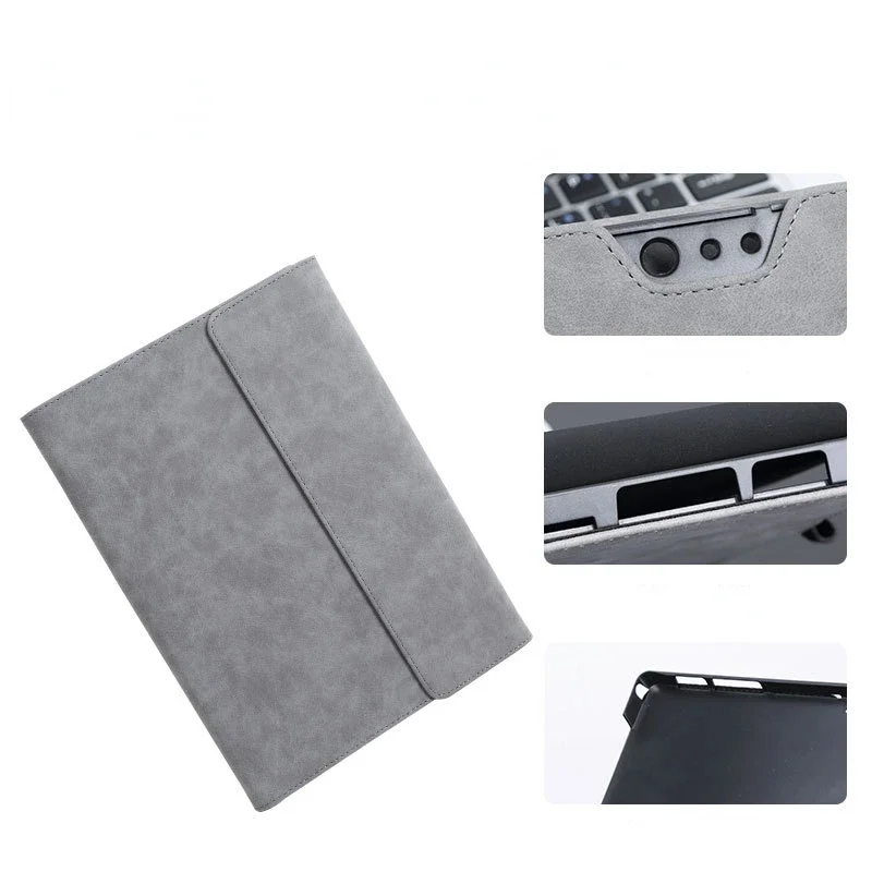 마이크로소프트 서피스 프로 플립 커버 가죽 케이스, 서피스 고 1, 2, 3, 7 플러스 X, 8, 9 태블릿 슬리브, 파우치 케이스 스탠드