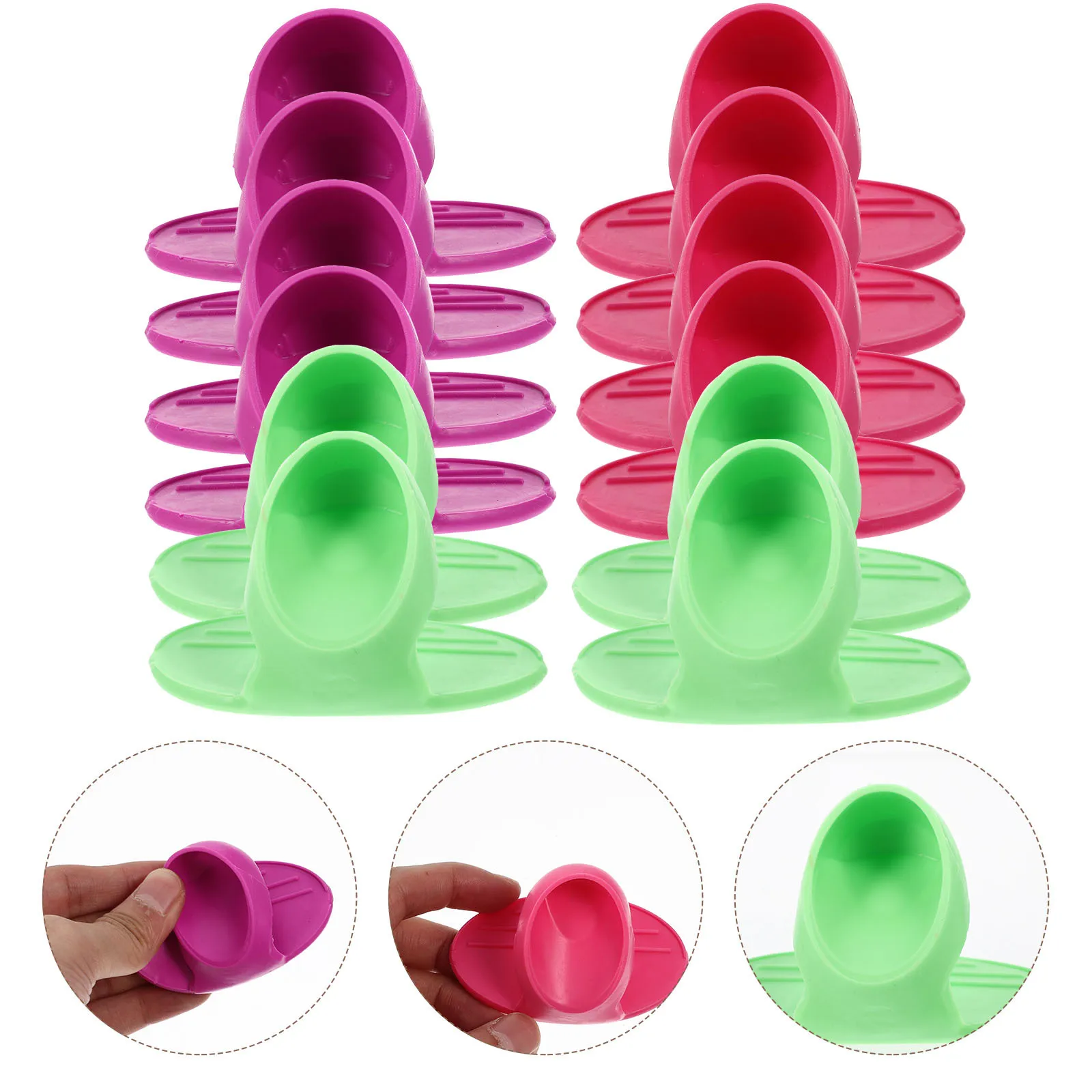 

12Pcs Silicone Pot Holders Heat Insulation Clips for Microwave Antiscalding Kitchen Accessories Random Color Silicone Oven Mitts