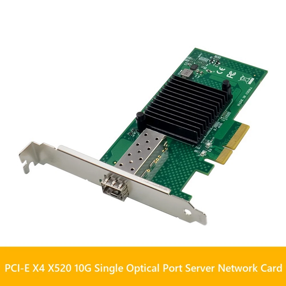 X520-SR1 10G SFP+ Server Fiber Optic Network Card 82599EN Chip PCIE X4 Single Optical Port Network