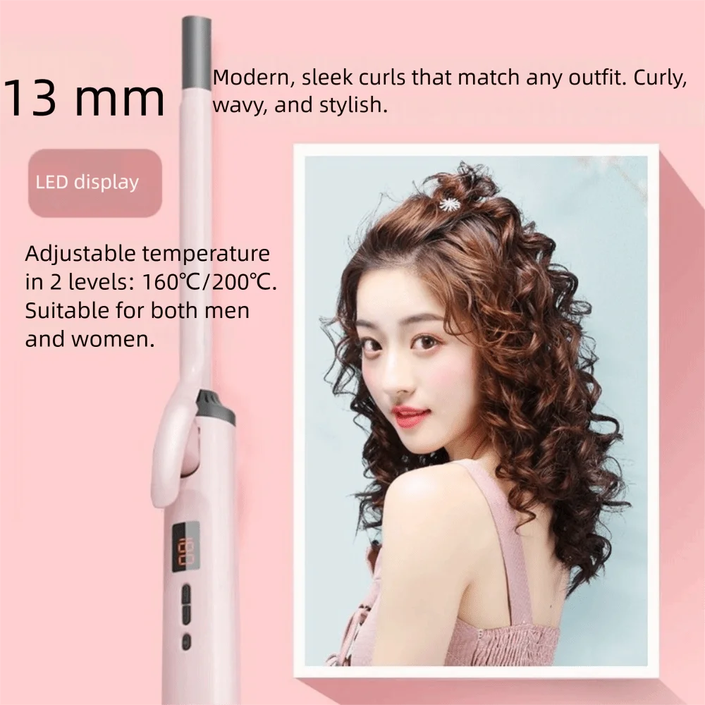 

New Professional Hair Curler 9/13mm works within 12 seconds Mini Hair Curling Iron Small Core Small Crimping Iron Curler Wand