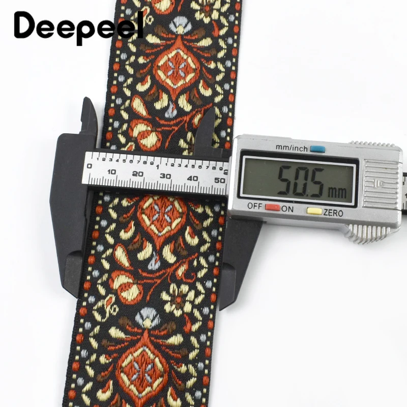 5/10Yards 5cm Ethnic Jacquard Webbing Bag Strap Decorative Braid Ribbon Band Garment Bias Binding Belt Sling Sewing Accessories 3