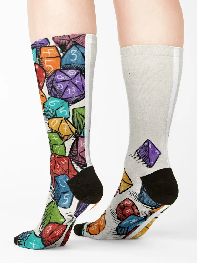 Never enough dice Socks tennis christmass gift soccer anti-slip Non-slip Socks Female Men's