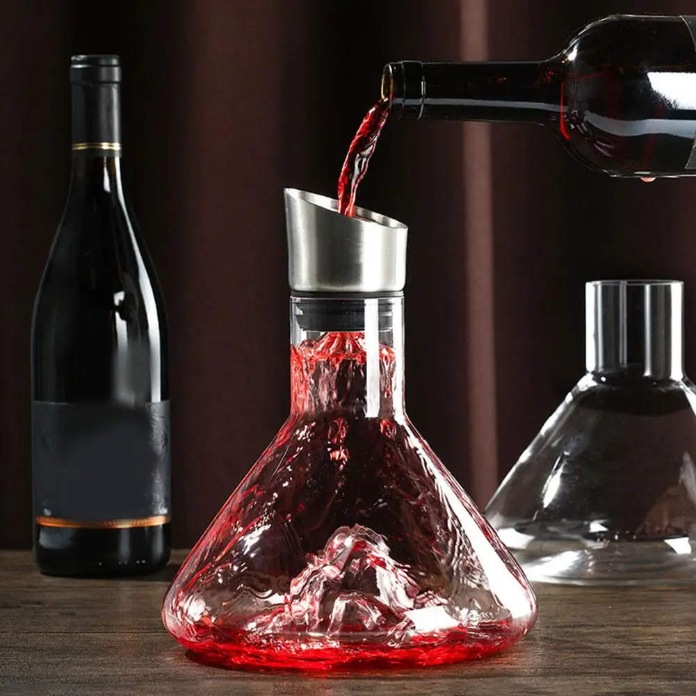 Iceberg Waterfall Style Decanter Crystal Glass Transparent High-end Quick Filter Aroma Dispenser Wine Decanter Wine Red Q1C6