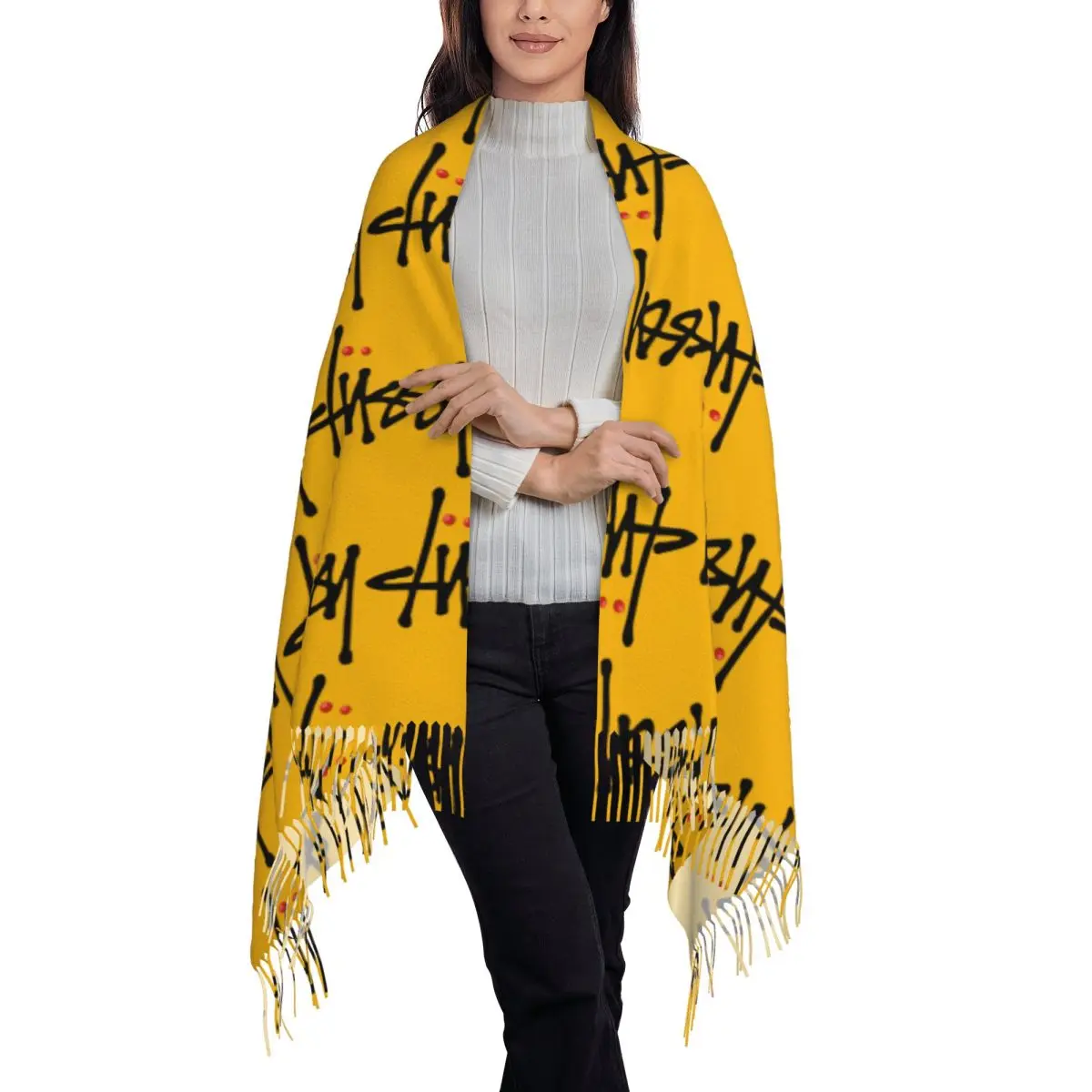 Clussy Scarf Tassel Scarves for Women Soft Warm Shawls and Wraps Large Fall Winter Shawl Wrap
