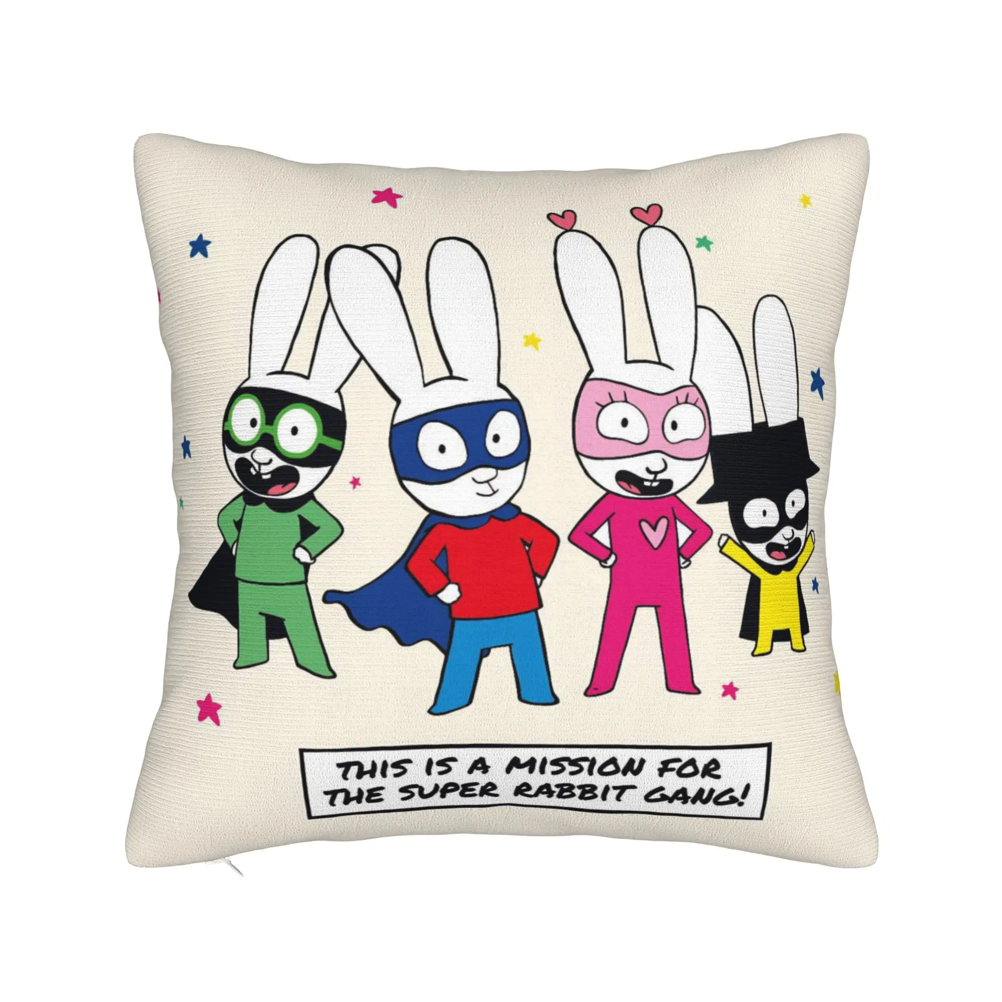 Simon Super Rabbit Pillowcase Merchandise Soft Cushion Cover Decorations  Pillow Case Cover Home Multi-Size