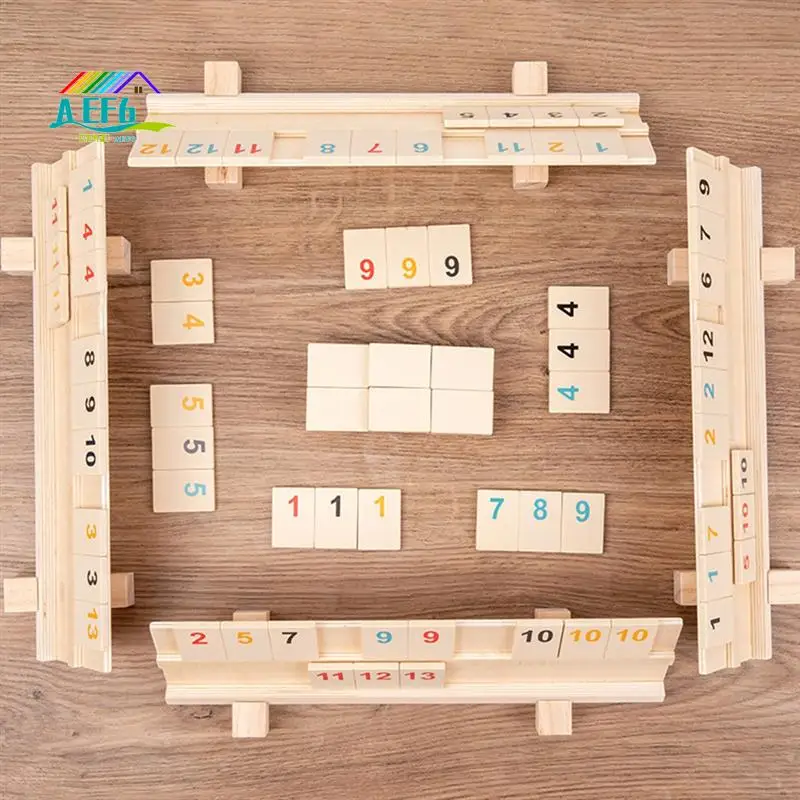 

AEF6-Travel Size Rummy Game Travel Rummy Cube Game 2-4 People Party Game для взрослых и детей