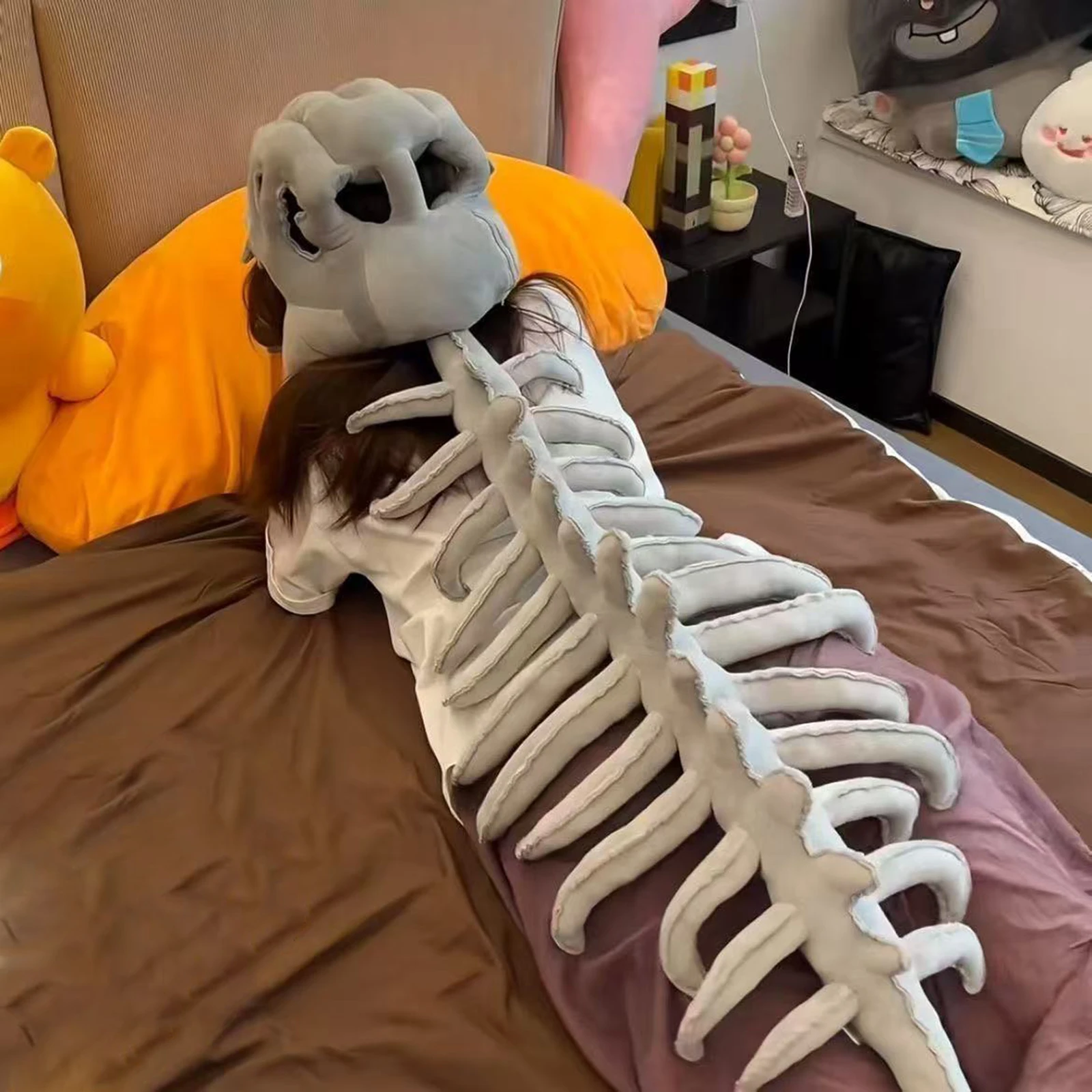 

Dinosaur Skeleton Cosplay Dress Up Clothing Children Adult Cute Wearable Halloween Party Cosplay Costumes Props Plush Toys Gift