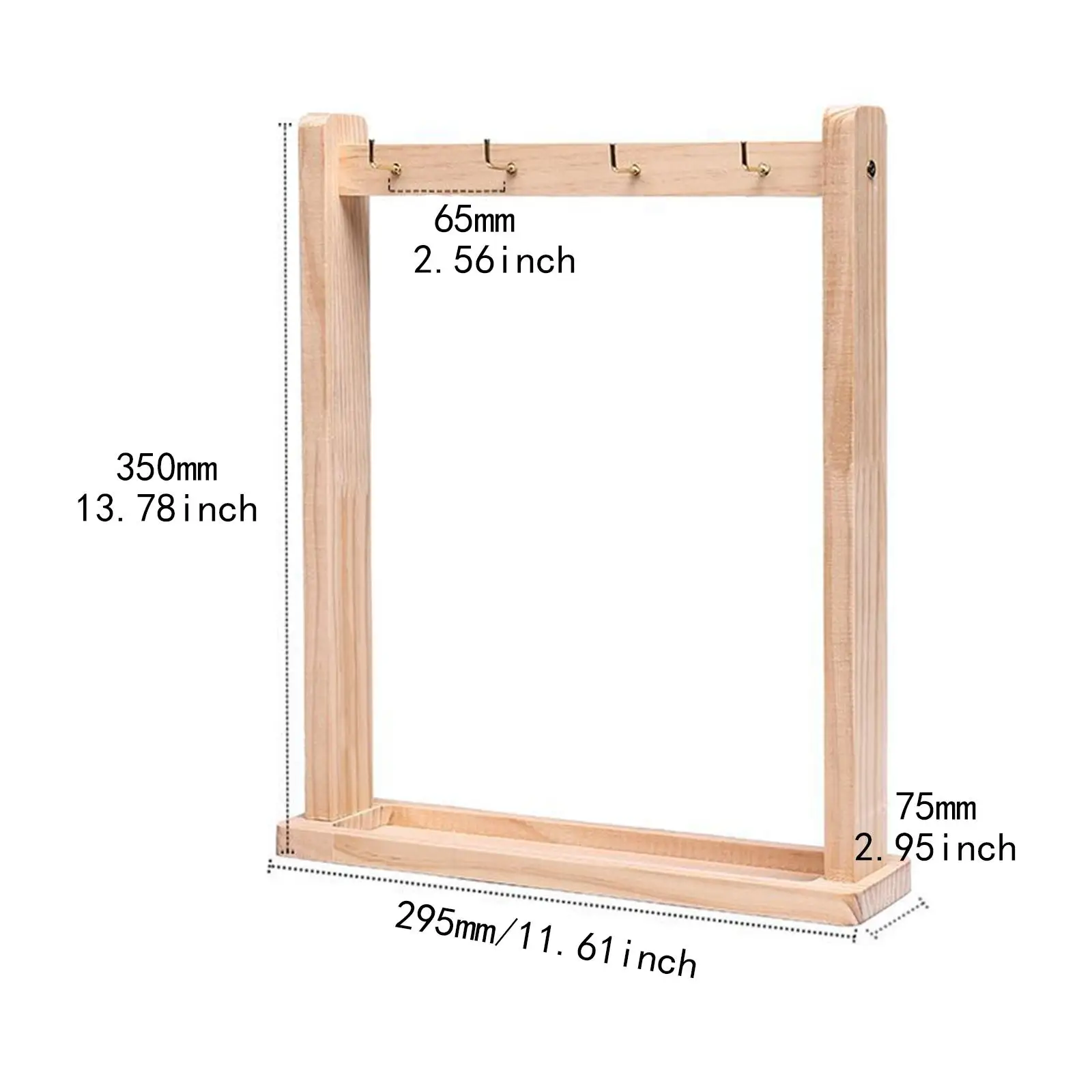 

Многофункциональная деревянная подставка для украшений: держатель для браслетов и ожерелий, легко собираемая, для выставок, рынков и настольного использования