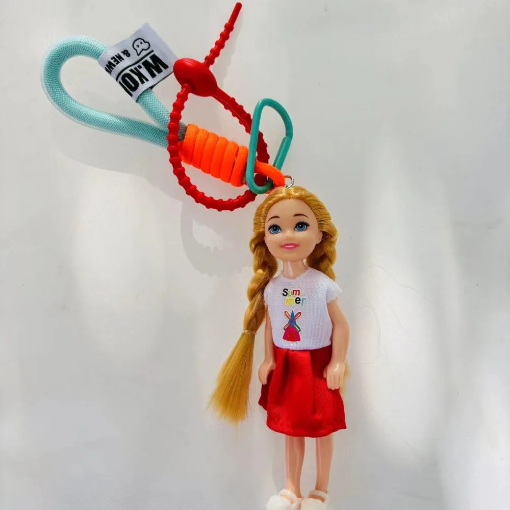 New Cute Doll Pendant Hanging Ornament DIY Change Clothes Car Key Ring Bag Decoration for Barbie Doll Pendant