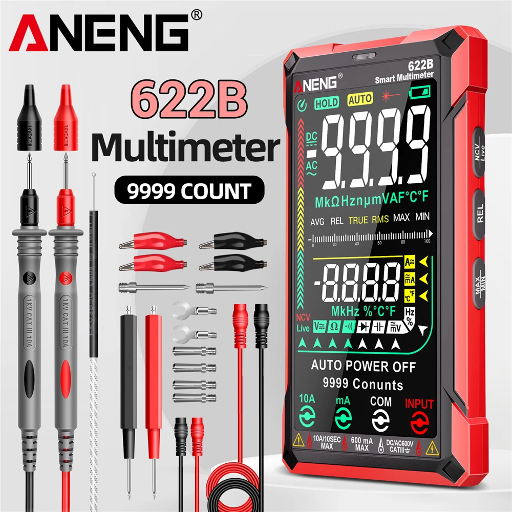 ANENG 622A/622B Smart Digital Multimeter AC/DC Spannung Strom Kondensator Widerstand NCV Spannung Induktion Infrarot Laser Tester