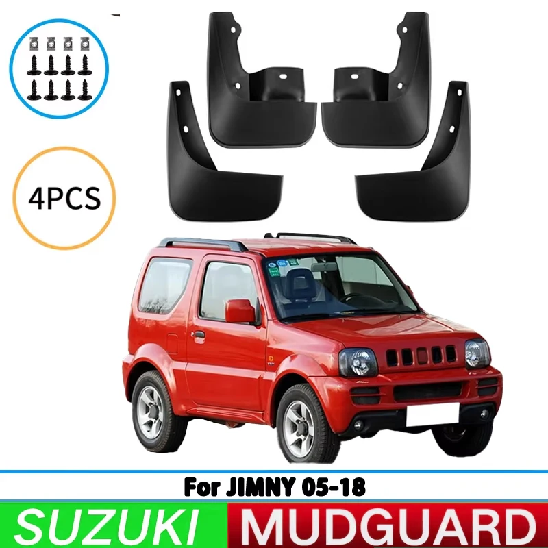 For 05-18 Jiminy Suzuki Suzuki Jimny Car Tire Fender Splash Guard Front and Rear Wheel Fender Auto Parts 4pcs