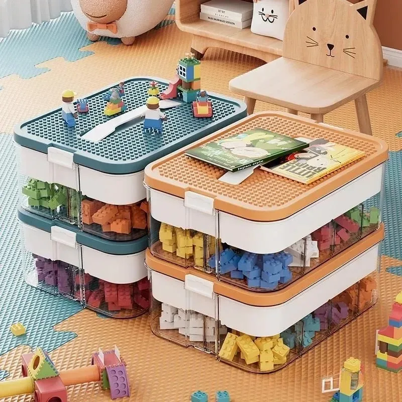 

Lego строительный блок, коробка для хранения игрушек, держатель для головоломки, детская перегородка для игрушек, контейнер для дома, органайзер