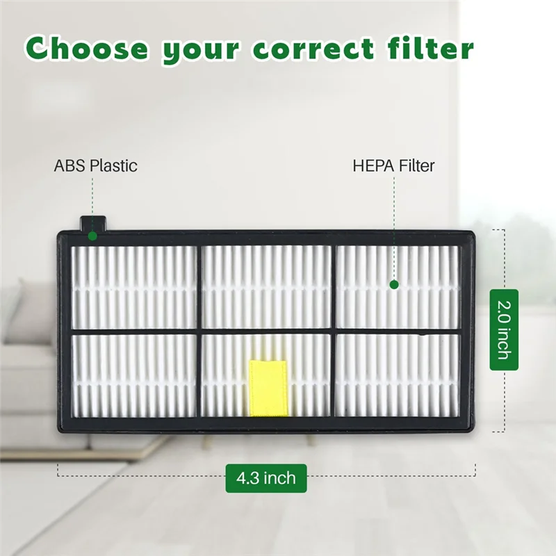 Mophe-para irobot roomba 800 860 880 filtro de substituição de acessório de robô arrebatador-alta eficiência 5 pacote