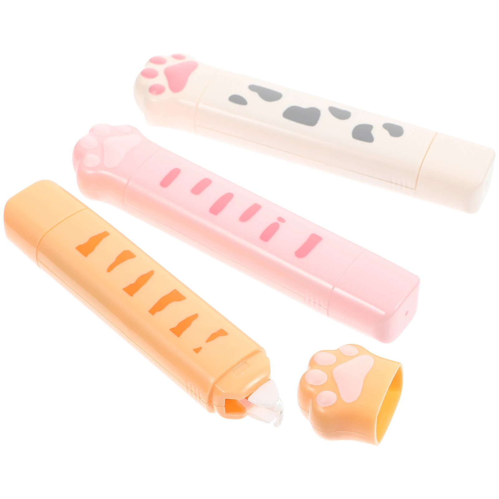 3pcs Meow Claws Correction Tape Premium for Students Office Smooth Writing Pet Stationery Kawaii Portable
