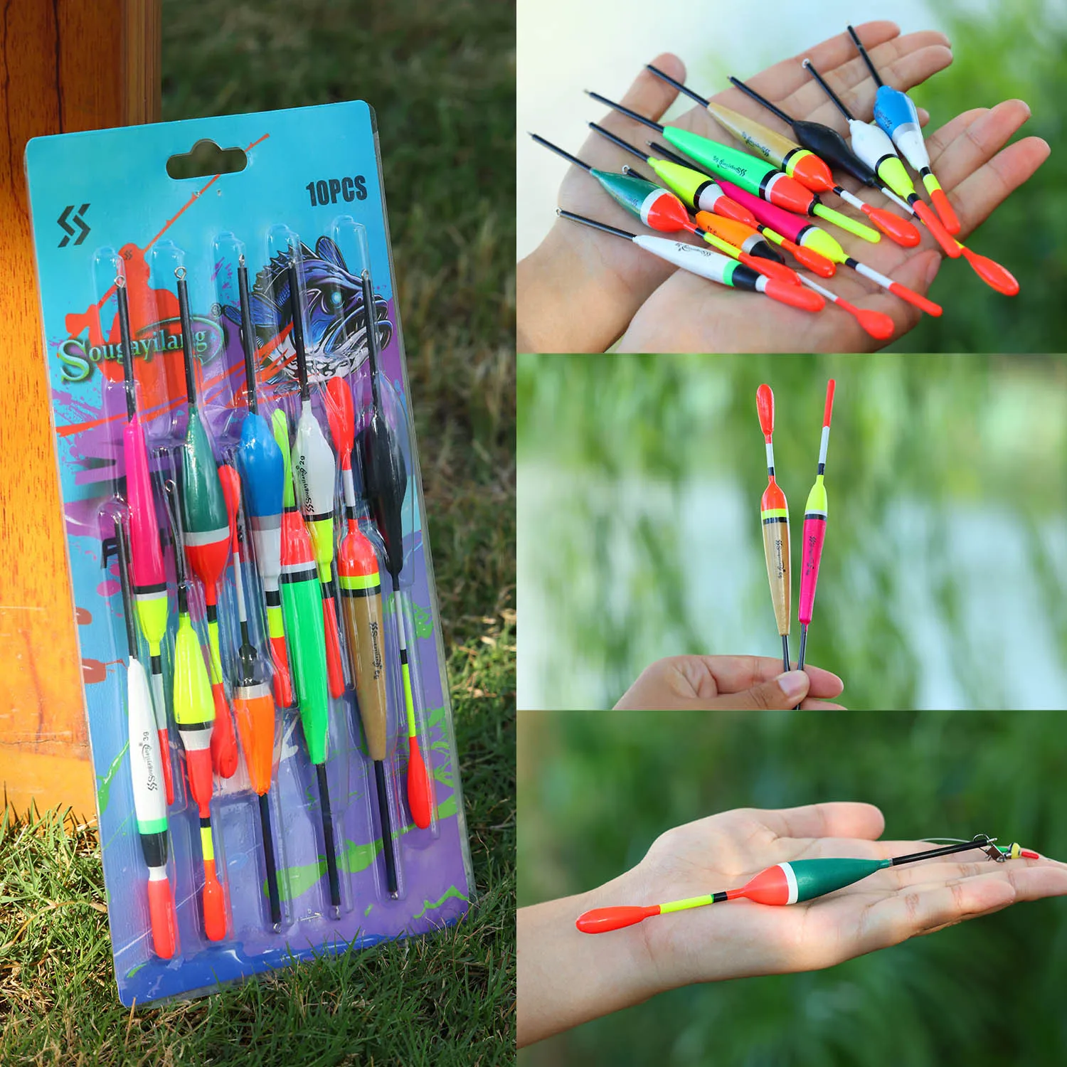 Sougayilang Fishing Float Set 10pc Chinese Hook Buoy Professional Vertical Buoy Accessories Multi Function Lure Float Pesca image 6