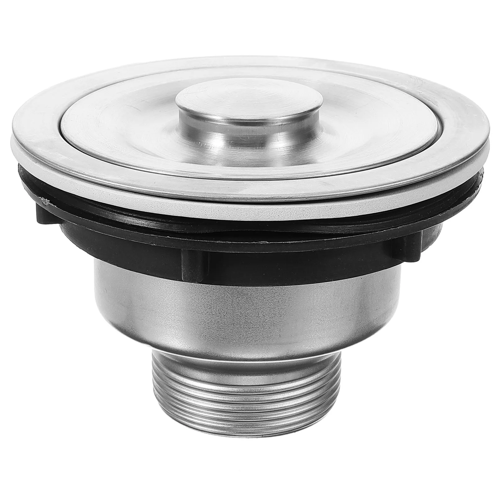 

Stainless Steel Kitchen Drain Strainer Assembly Easy Clean Dishwasher Safe Modern Round Design Home Decor Sink Drain
