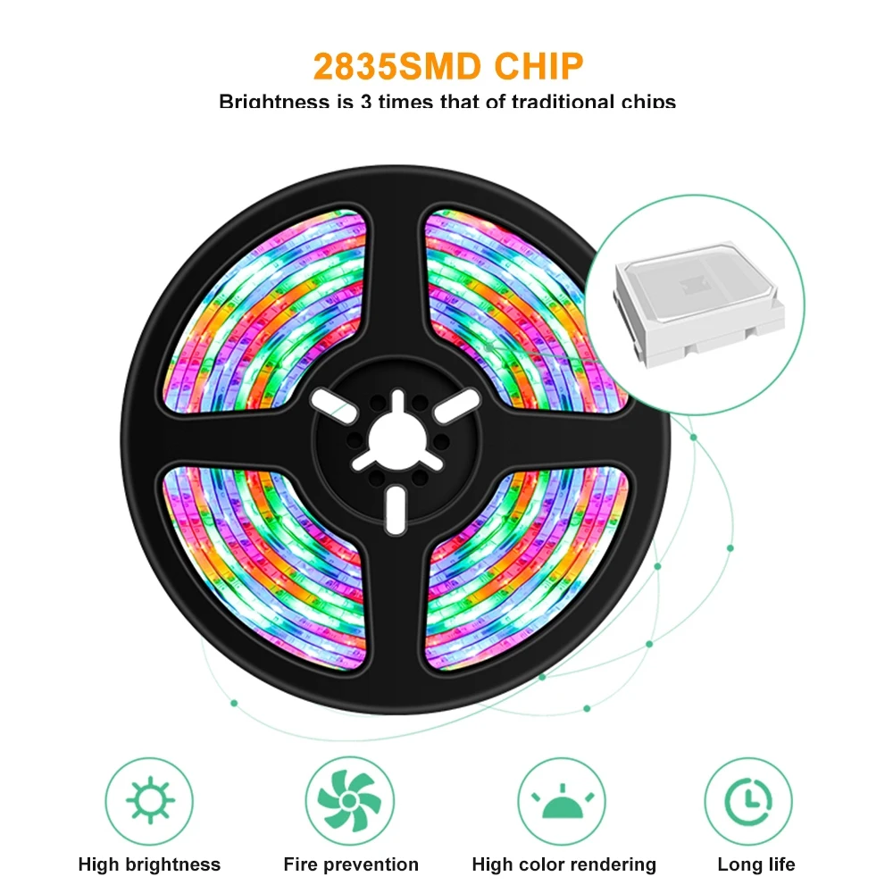 USB RGB LED Strip Light 5V SMD2835 remote control 16 colors flexible lamp DIY room TV Background computer Decoration Lighting