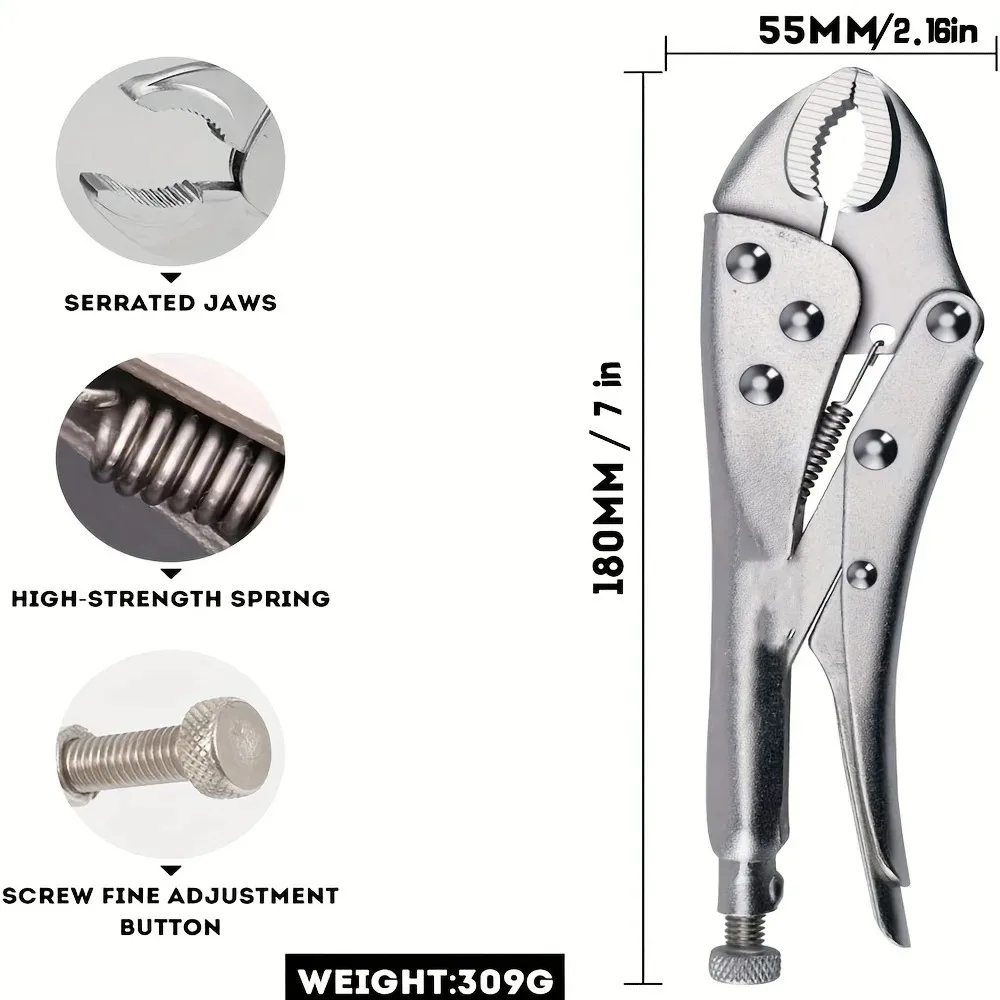 1 قطعة كماشة متعددة الوظائف، كهربائي احترافي من الفولاذ الكربوني، صيانة مضادة للانزلاق، أداة يدوية متينة #2
