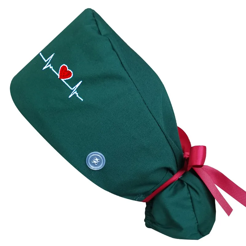 Casquettes de gommage réglables, casquette de travail, support queue de cheval, chapeaux d'allaitement Bouffant avec boutons, Turban pour cheveux longs, pour femmes et hommes