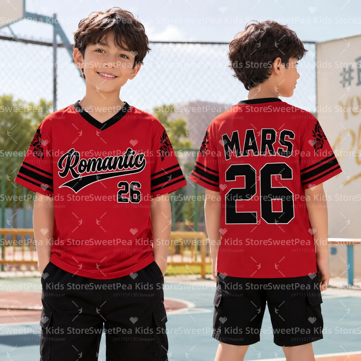 Romantic Tour Football Bruno Mars Concert Men Women Tee Adults Children Boy Girl Top Kids Parent Child Quick dry V Neck T-shirt