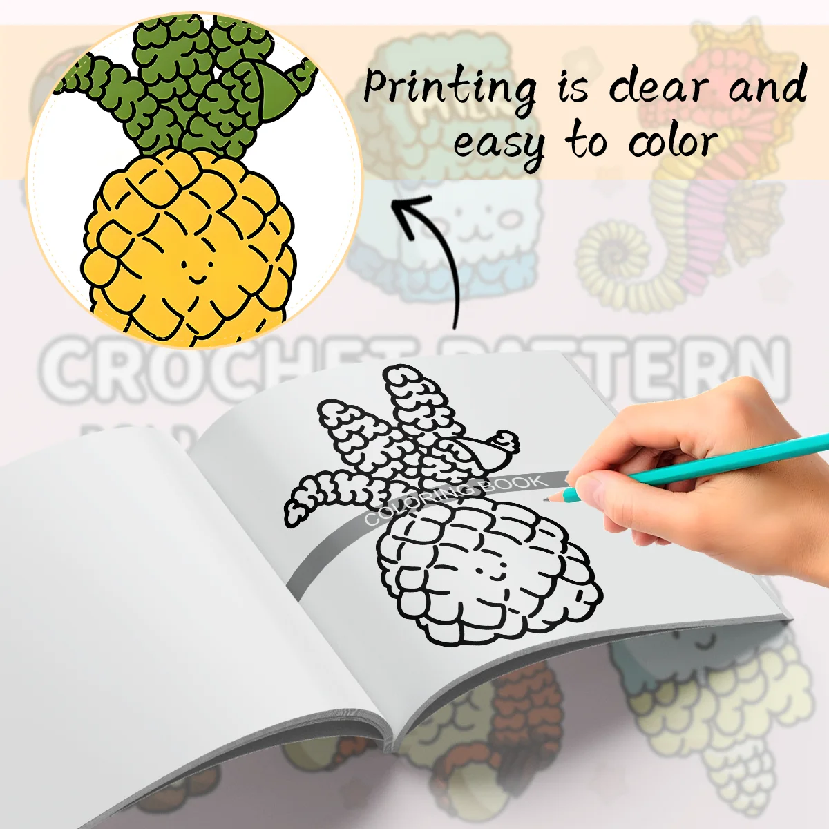 Adult Coloring Book - 24 Unique Black and White Line Art Designs for Stress Relief and Relaxation - 7.8-Inch Premium Paper