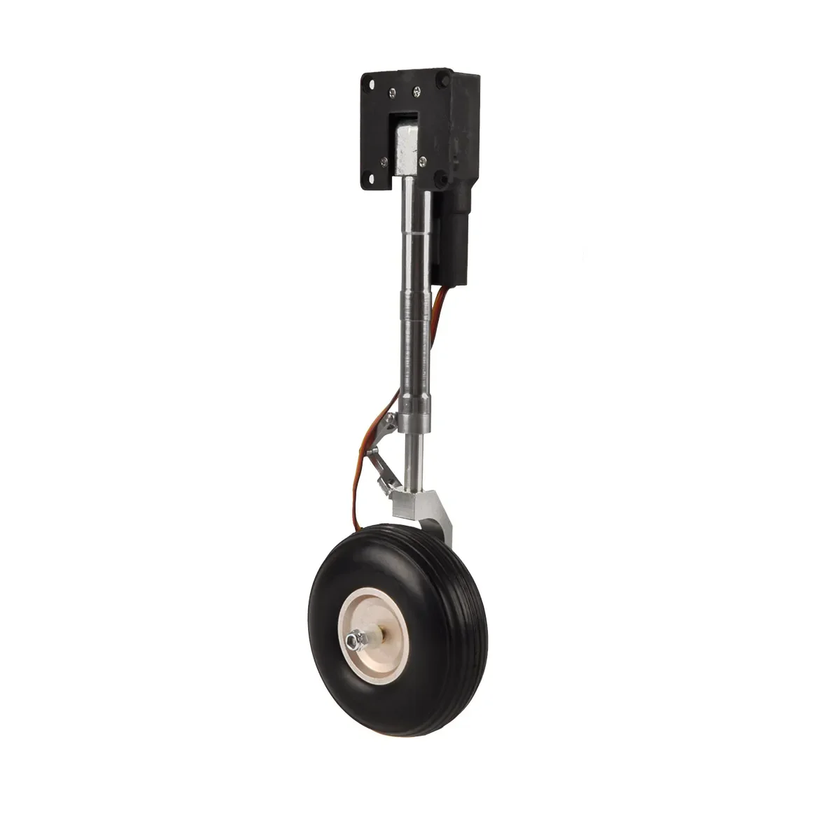 Train d'atterrissage rétractable électrique principal, siège de direction en métal, train d'atterrissage anti-vibration avec roues pour avion P-51 RC 5-6kg 2 pièces