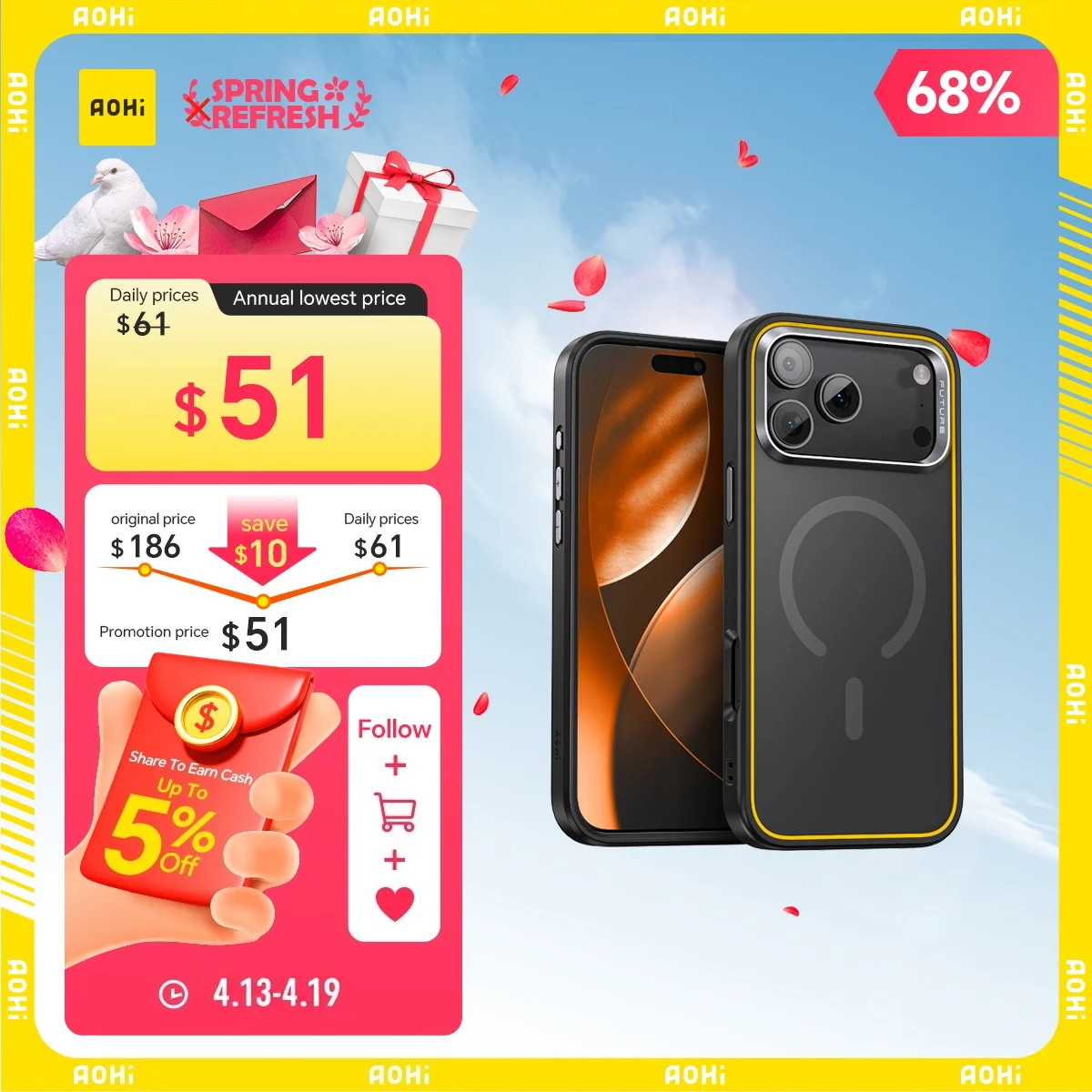 

[НОВИНКА] Магнитный чехол для телефона AOHi The Future MagArmor Pro (для iPhone 17 Pro Max/17 Pro/17 Air)