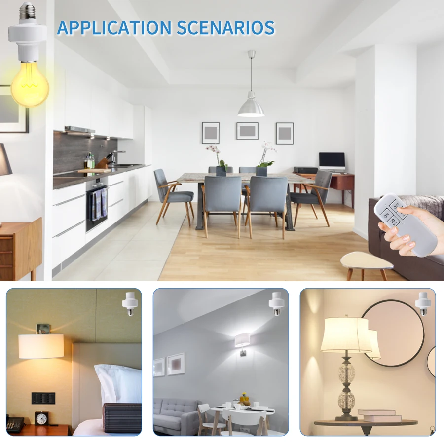 Wireless Remote Control E27 Light 6