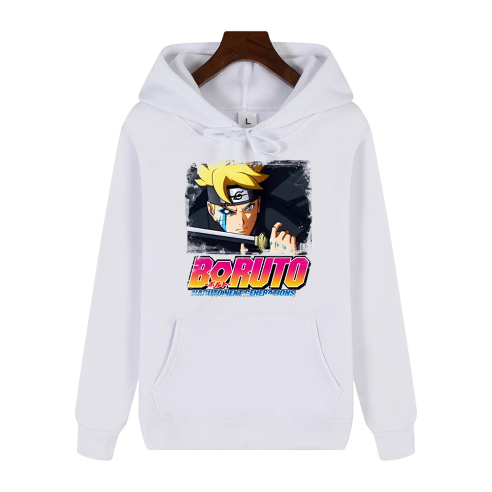 Super cool Uzumaki Boruto Print Autumn/Winter Comfortable soft Thickening men's high quality casual fashion warm street hoodie