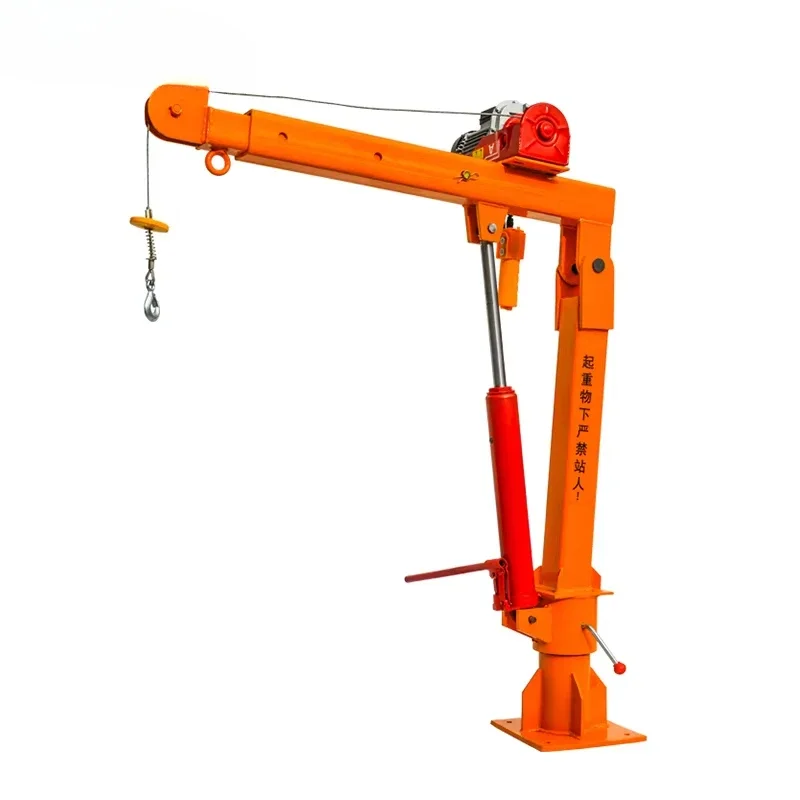 Mini Hydraulic Electric Winch 12v Pickup Truck crane truck Mounted Lifting Crane For Sale