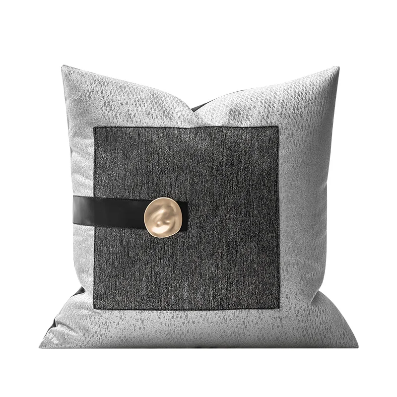 Luxury Throw Pillow Covers Decorative Gray Silver Pillow Case For Home Decor 45x45cm 30x50cm Cushion Cover