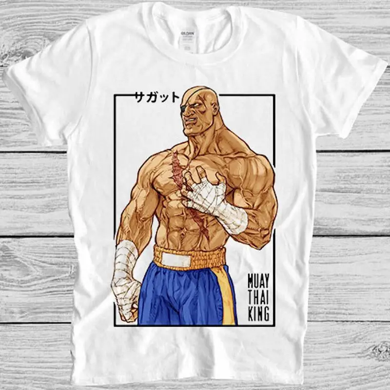 

Muay Thai King Sagat Meme Design Cool Retro T Shirt 7193