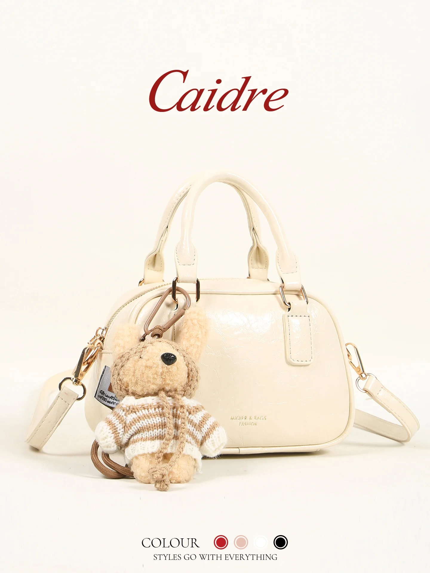 

Caidre Bowling Bag Handheld Shoulder Crossbody Small Square Bag Commuter Pillow Bag Birthday Gift for Women Soft PU Leather
