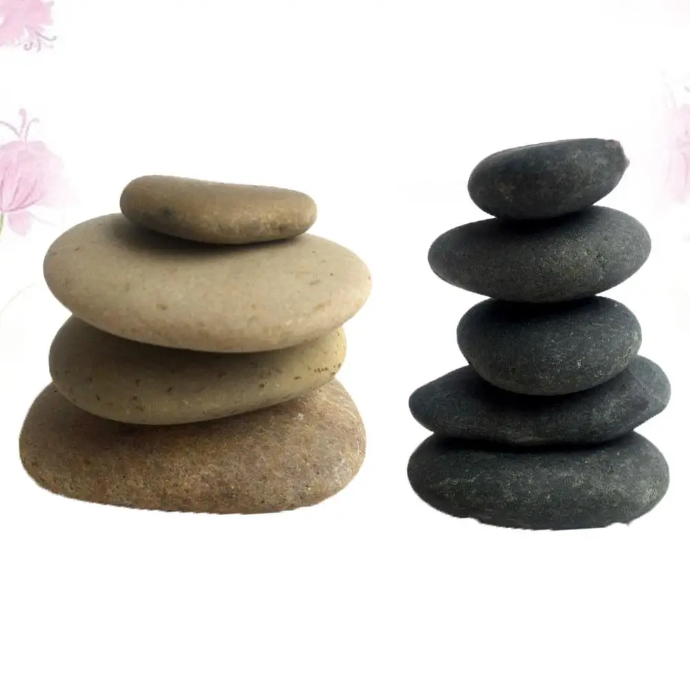 10PCS Hand Pebbles Painting Rocks And Stones Smooth Stones for Ideal Rocks Short Messages Symbols Easy Surface Painting DIY