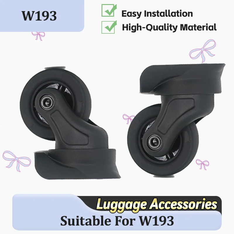 لاستبدال عجلة الأمتعة المتينة W193 - 360 °   عجلات دوارة صامتة ملحقات سهلة التركيب للسفر أكثر سلاسة